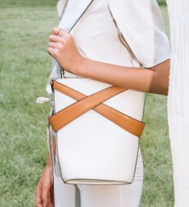 Cage Bucket Bag – Oat & Caramel