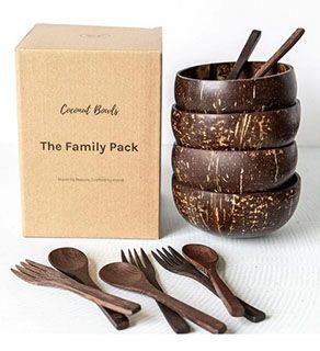 Coconut bowls family pack