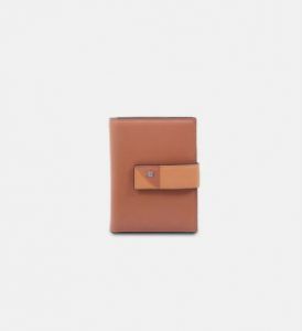 One two tone flap wallet Caramel tan