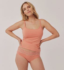 Veganlyy PACT Shelf Bra Camisole - Canyon Clay
