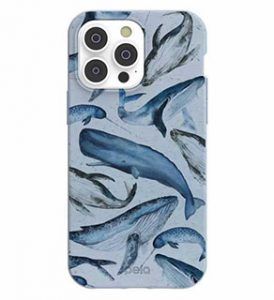 PELA WHALES IPhone 14 Pro MAX PowderBlue | Sustainable Men's Accessories