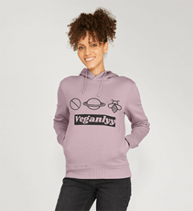 Veganlyy Hoodie Bee Rose web