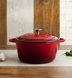 bidasoa-veganlyy-amazon-fierro-red-casserole-cocotte-peach-24cm-4L