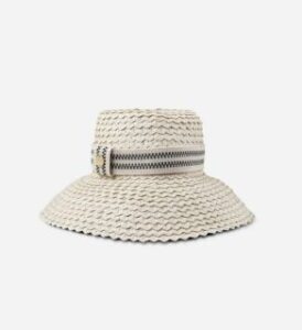 veganlyy stelar penida natural lontar palm sun hat with black and cream stripe