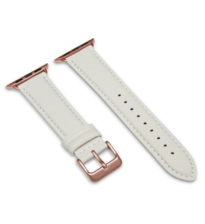 AppleSkin white and rose gold watch strap compatible for apple watch presented by veganlyy