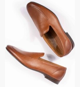 will vegan store slip-on loafers shoes a pair tan colour presented by veganlyy