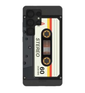 veganlyy pela case vegan black cassetee retro phone case for samsung galaxy s25 ultra